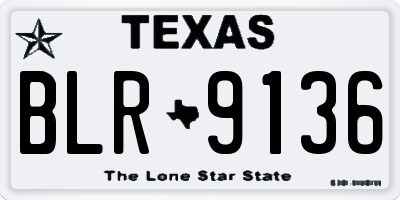 TX license plate BLR9136