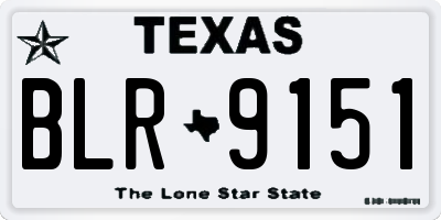 TX license plate BLR9151