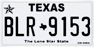 TX license plate BLR9153