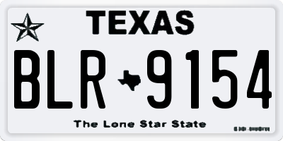 TX license plate BLR9154
