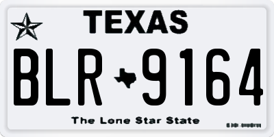 TX license plate BLR9164