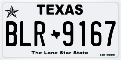TX license plate BLR9167