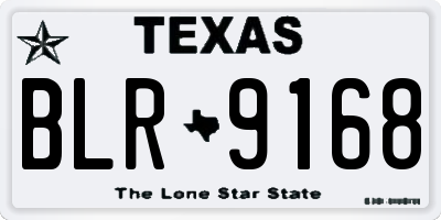 TX license plate BLR9168