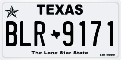 TX license plate BLR9171