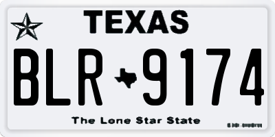 TX license plate BLR9174