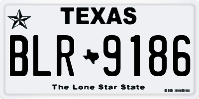 TX license plate BLR9186