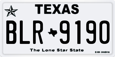 TX license plate BLR9190