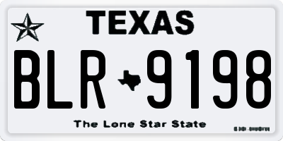 TX license plate BLR9198