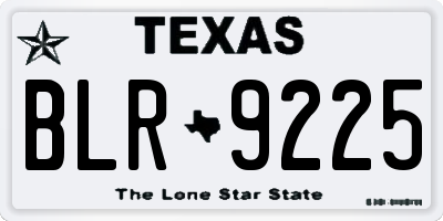 TX license plate BLR9225
