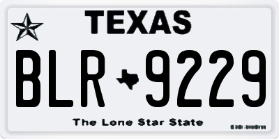 TX license plate BLR9229