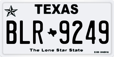 TX license plate BLR9249