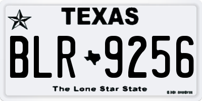 TX license plate BLR9256
