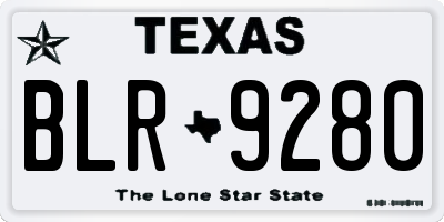 TX license plate BLR9280
