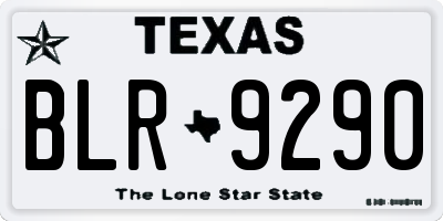 TX license plate BLR9290