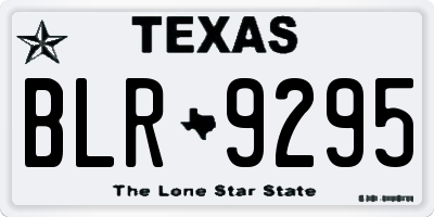 TX license plate BLR9295