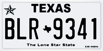 TX license plate BLR9341