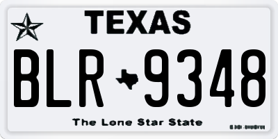 TX license plate BLR9348