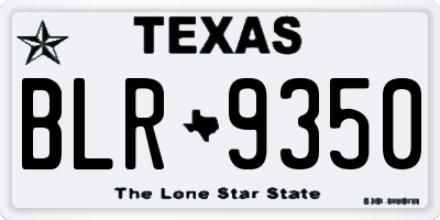 TX license plate BLR9350