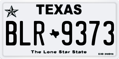 TX license plate BLR9373
