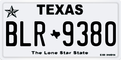 TX license plate BLR9380