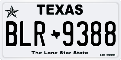 TX license plate BLR9388