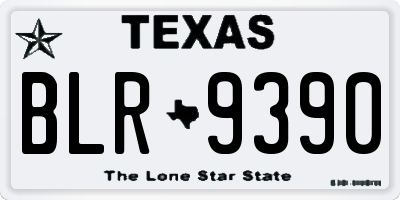 TX license plate BLR9390