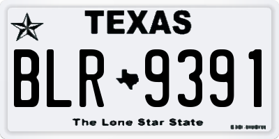 TX license plate BLR9391