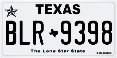 TX license plate BLR9398
