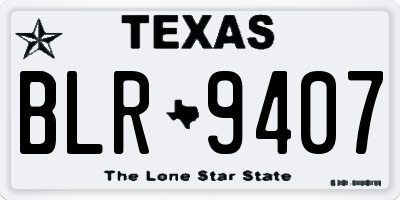 TX license plate BLR9407
