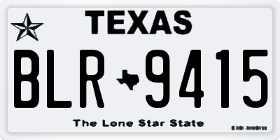 TX license plate BLR9415