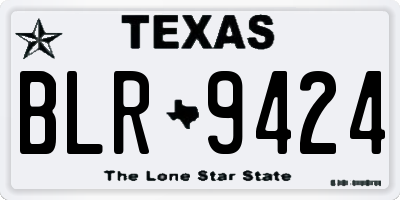 TX license plate BLR9424
