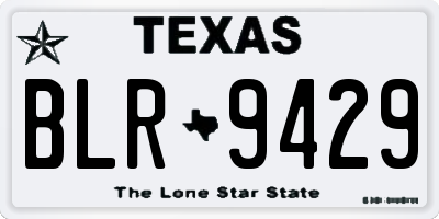 TX license plate BLR9429
