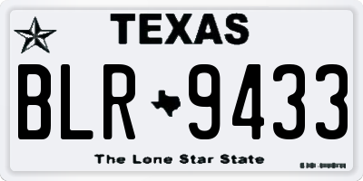 TX license plate BLR9433