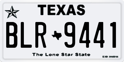TX license plate BLR9441