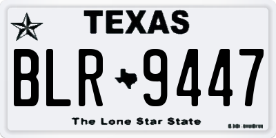 TX license plate BLR9447