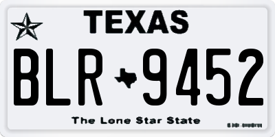 TX license plate BLR9452