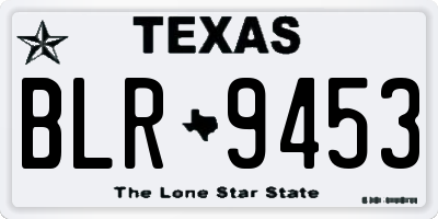 TX license plate BLR9453