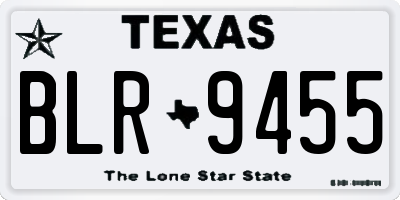 TX license plate BLR9455