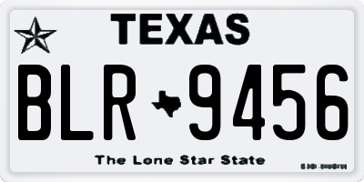 TX license plate BLR9456