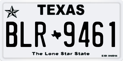 TX license plate BLR9461