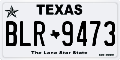 TX license plate BLR9473