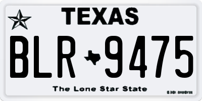TX license plate BLR9475