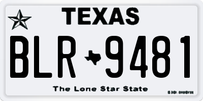 TX license plate BLR9481