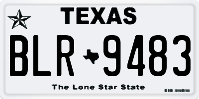 TX license plate BLR9483