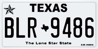 TX license plate BLR9486