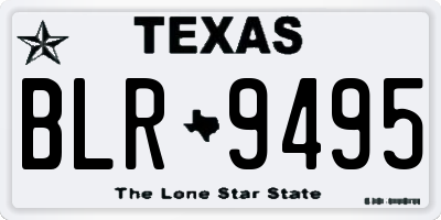 TX license plate BLR9495