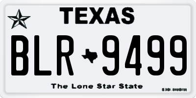 TX license plate BLR9499