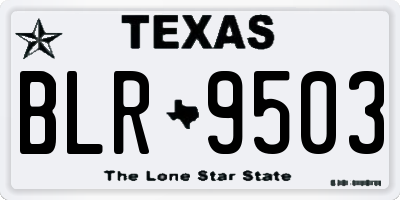 TX license plate BLR9503