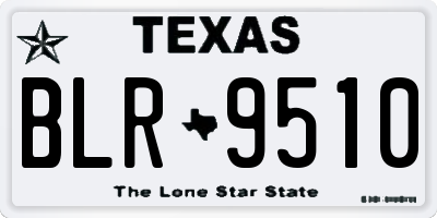 TX license plate BLR9510