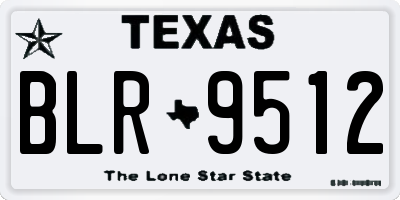 TX license plate BLR9512